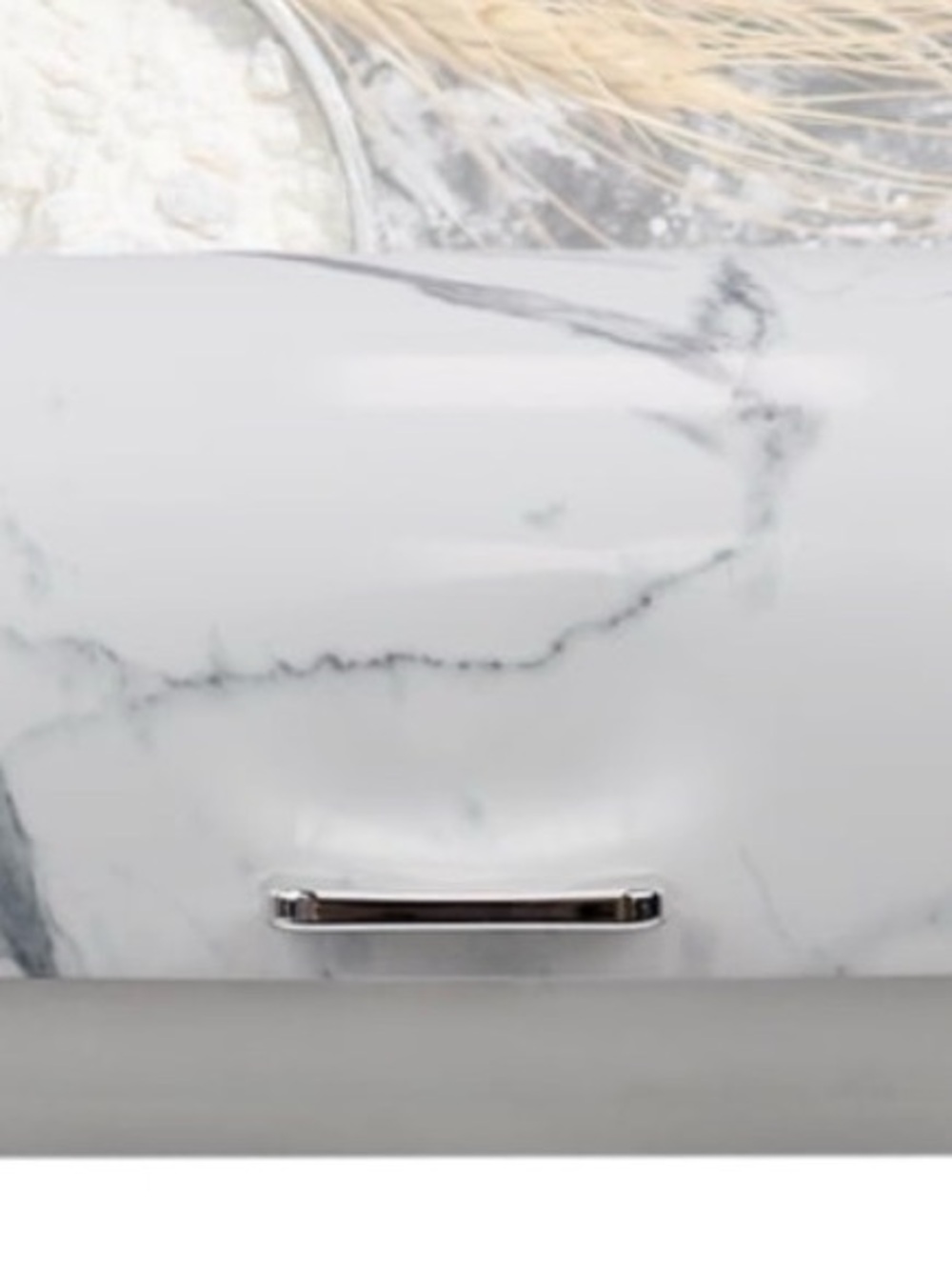 Marble-Pattern Bread Box - White - Picture 7 of 8
